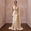 1930s Bias - Cut Champagne Silk Satin Bridal Dress for Anniversary Cruise - Apparel & Accessories > Clothing > Wedding & Bridal Party Dresses > Wedding Dresses - Mignonette Bridal