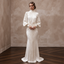 1930s Inspired Satin Bridal Gown with Long Sleeves