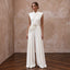 1940s-Inspired Ivory Crepe Bridal Jumpsuit for Hangar Elopement