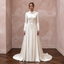 1940s Inspired Satin Bridal Dress with Long Sleeves