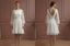 Bishop Sleeve Wedding Dress Chiffon Short Boho Romantic Gown