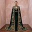 Antique Gold Embroidered Velvet Cape & Bridal Dress for Winter Vow Renewal - Apparel & Accessories > Clothing > Wedding & Bridal Party Dresses > Wedding Dresses - Mignonette Bridal
