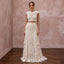 Artisan Ivory Macrame Bridal Crop Top & Maxi Skirt for Boho Reception