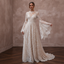 Bell Sleeve Lace Bridal Gown for a Woodland Ceremony - Apparel & Accessories > Clothing > Wedding & Bridal Party Dresses > Wedding Dresses - Mignonette Bridal