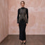 Black Sustainable Lyocell Ribbed Knit Long Sleeve Bodycon Dress - Apparel & Accessories > Clothing > Wedding & Bridal Party Dresses > Wedding Dresses - Mignonette Bridal