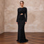 Black Sustainable Organic Cotton Ribbed Long Sleeve Maxi Dress