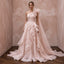 Blush Pink Organza Asymmetrical One - Shoulder Flowing Bridal Gown - Apparel & Accessories > Clothing > Wedding & Bridal Party Dresses > Wedding Dresses - Mignonette Bridal