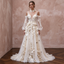 Boho Tulle Wedding Dress with Floral Appliques