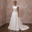 Cap Sleeve Wedding Dresses with Delicate Lace Trim - Apparel & Accessories > Clothing > Wedding & Bridal Party Dresses > Wedding Dresses - Mignonette
