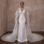 Cape Wedding Dresses with Dramatic Cathedral Trains - Apparel & Accessories > Clothing > Wedding & Bridal Party Dresses > Wedding Dresses - Mignonette