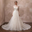 Celestial Ivory Sparkle Tulle Long Sleeve A - Line for Stargazing - Apparel & Accessories > Clothing > Wedding & Bridal Party Dresses > Wedding Dresses - Mignonette Bridal