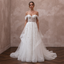 Celestial White Sparkle Tulle A-Line Bridal Dress for New Year's Vow Renewal