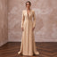 Champagne Crepe Tailored Evening Blazer Dress with Satin Lapels