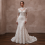 Classic Lace Trumpet Wedding Dress with Long Sleeves - Apparel & Accessories > Clothing > Wedding & Bridal Party Dresses > Wedding Dresses - Mignonette Bridal