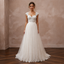 Country Wedding Dress with Tulle Skirt and Lace Bodice