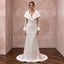 Cozy Cream Sherpa & Lace Wedding Dress for Winter Engagement Photoshoot