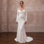 Cozy White Cashmere Knit Gown for Ski Lodge ElopementV