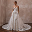 Dramatic Lace Wedding Dress with Detachable Train for a Formal Wedding - Apparel & Accessories > Clothing > Wedding & Bridal Party Dresses > Wedding Dresses - Mignonette Bridal