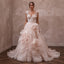 Dreamy Blush Organza Ball Gown Wedding Dress for Bridal Shower - Apparel & Accessories > Clothing > Wedding & Bridal Party Dresses > Wedding Dresses - Mignonette Bridal
