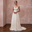 Dreamy Off-White Crinkled Silk Chiffon Wedding Dress for Anniversary