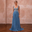 Dusty Blue Flowing Georgette Empire Waist Maternity Formal Dress