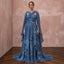 Dusty Blue Flowing Georgette Empire Waist Maternity Formal Dress