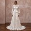Edwardian Inspired Lace Bridal Gown with Long Sleeves