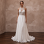 Elegant Chiffon A-Line Wedding Dress for a Beach Wedding