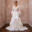 Elegant Organza Bridal Gown with Long Sleeves