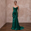 Emerald Green Satin Draped Cowl Neck Slip Dress for Wedding Guest - Apparel & Accessories > Clothing > Wedding & Bridal Party Dresses > Wedding Dresses - Mignonette Bridal