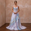 Ethereal Lavender Watercolor Silk Bridal Gown for Garden Elopement