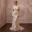 Ethereal Nude Tulle Sheath with Floral Embroidery for Engagement