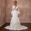 Ethereal Off-White Crinkle Chiffon Long Sleeve for Beach Elopement