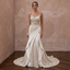 Fashion-Forward Crepe Wedding Dress with Chapel Train