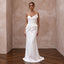 Flawless White Double-Faced Satin Column Bridal Gown for Anniversary Dinner