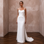 Flawless White Double-Faced Satin Column for Anniversary Dinner