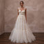 Flora Ivory 3D Floral Appliqué Tulle for Garden Party Elopement - Apparel & Accessories > Clothing > Wedding & Bridal Party Dresses > Wedding Dresses - Mignonette Bridal