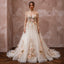 Floral Applique Bridal Gown for a Spring Wedding