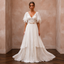 Flutter Sleeve Chiffon Bridal Dress for a Beach Wedding - Apparel & Accessories > Clothing > Wedding & Bridal Party Dresses > Wedding Dresses - Mignonette Bridal