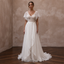 Flutter Sleeve Wedding Dresses with Lightweight Chiffon