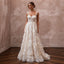 Garden Wedding Dresses with 3D Floral Appliqués - Apparel & Accessories > Clothing > Wedding & Bridal Party Dresses > Wedding Dresses - Mignonette