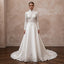High Neck Satin Bridal Dress for a Winter Wedding