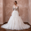 Illusion Sleeve Tulle Wedding Gown for a Formal Wedding - Apparel & Accessories > Clothing > Wedding & Bridal Party Dresses > Wedding Dresses - Mignonette Bridal