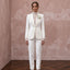 Ivory Chantilly Lace and Crepe Two-Piece Bridal Suit for City Hall