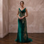Jewel - Toned Emerald Green Velvet Dress for Themed Vow Renewal - Apparel & Accessories > Clothing > Wedding & Bridal Party Dresses > Wedding Dresses - Mignonette Bridal