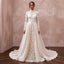 Long Sleeve Lace Bridal Gown for a Winter Mountain Ceremony