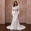 Long Sleeve Satin Trumpet Wedding Gown - Apparel & Accessories > Clothing > Wedding & Bridal Party Dresses > Wedding Dresses - Mignonette Bridal