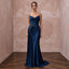 Midnight Blue Silk Charmeuse Bias Cut Slip Dress for Black Tie Gala - Apparel & Accessories > Clothing > Wedding & Bridal Party Dresses > Wedding Dresses - Mignonette Bridal
