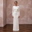 Minimalist Alabaster Matte Jersey Long Sleeve Sheath Dress