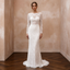Minimalist Lace Bridal Dress for an Intimate Civil Wedding